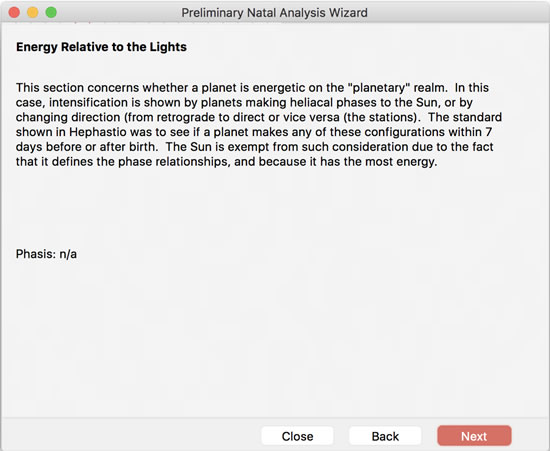 Energy relative to the lights